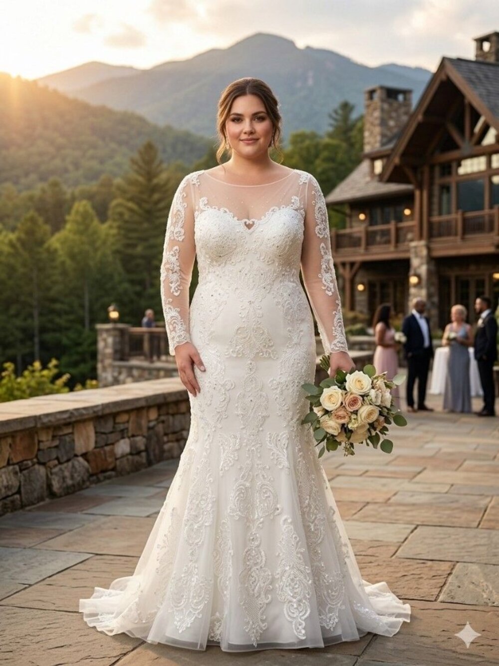 NWT Juliet’s Bridal Beaded Lace Mermaid Wedding Dress Size 16